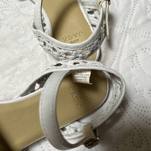 Janie And Jack Woven Sandals Size 11 - Picture 7 of 10